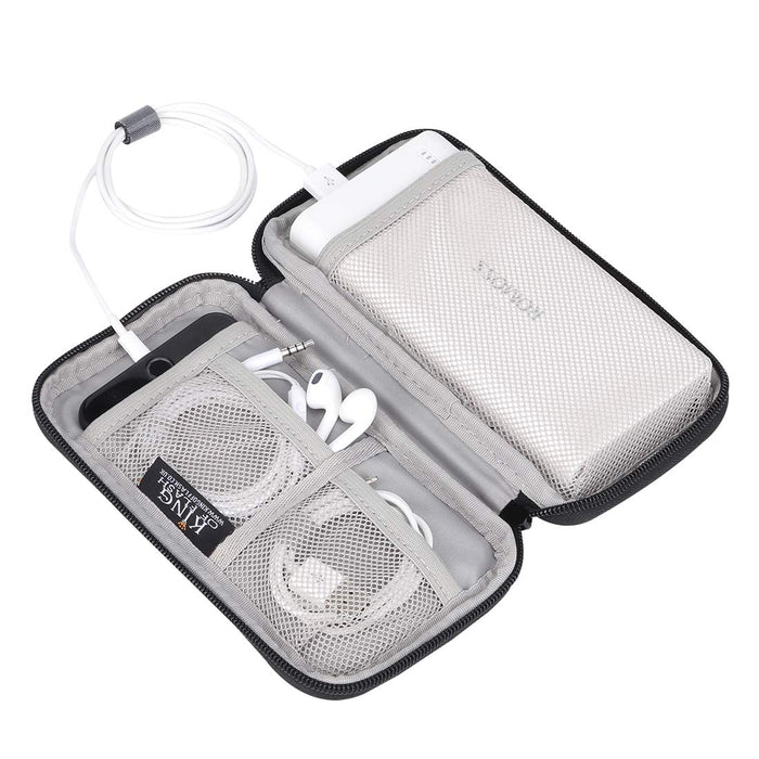 Power Bank Case Compatible for Anker/Aukey Portable Battery Charger Carrying Bag Travel Organizer Pouch for Mobile Phone Cables Earphones, SSD External HDD Hard Drive Accessories
