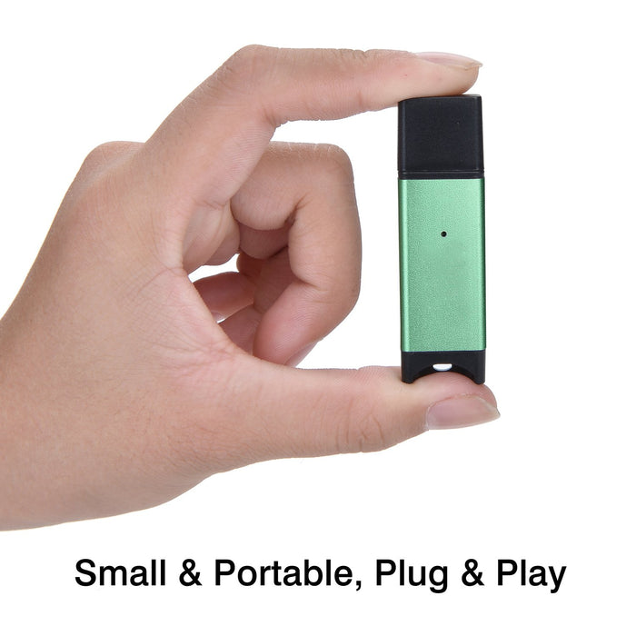 Memwah Micro SD Card Reader - Fast USB 2.0 Adapter for all MicroSD cards - Green
