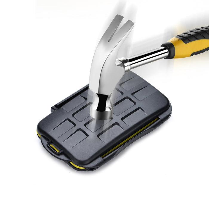 Hard Shell Water Resistant Multi Use Memory Card Case for SD/SDHC/SDXC/microSD/microSDHC/microSDXC/Pro DUO/Compact Flash Cards (4CF 4SD 4XD 4MS Pro DUO Hard Shell)