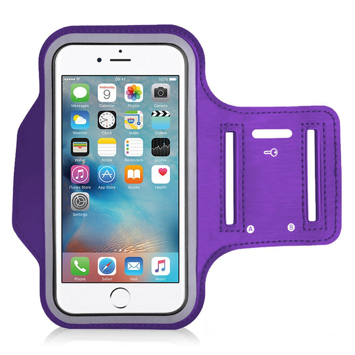 Premium Neoprene Sports Running, Gym, Excerise, Fitness, Jogging Armband for iPod Touch 4th, 5th and New 6th Generation Water Resistant, Reflective Outer Strip Safety with Key Holder