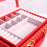 My Treasure Box Equisite Jewelry Box PU Leather Woven Pattern 2 Layers Rectangle Trunk Shape Organizer Portable Storage Box