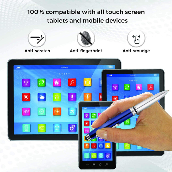 3-in-1 Stylus Pen With Light, Capacitive Aluminium Pen Stylus, LED Torch Light, Ballpoint Pen