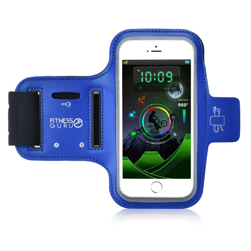 Running Armband Phone Holder Compatible with iPhone X, 8, 7, 6 Samsung S9 and all Smartphones up to 5.2 inches | Phone Holder for Running, Jogging, Gym | Includes Key Holder & Earbuds Holder