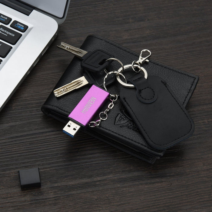 USB Flash Drive Portable Travel Memory Stick Shuttle Carry Case - Holds 1 USB Sticks with Keyring Hook