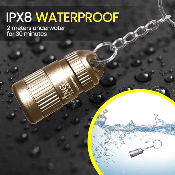 Mini LED Torch Keychain Flashlight Small | Batteries Included | Ultra Powerful Waterproof LED Flashlight On Home Keychain for Camping, Travelling, Outdoor Emergency