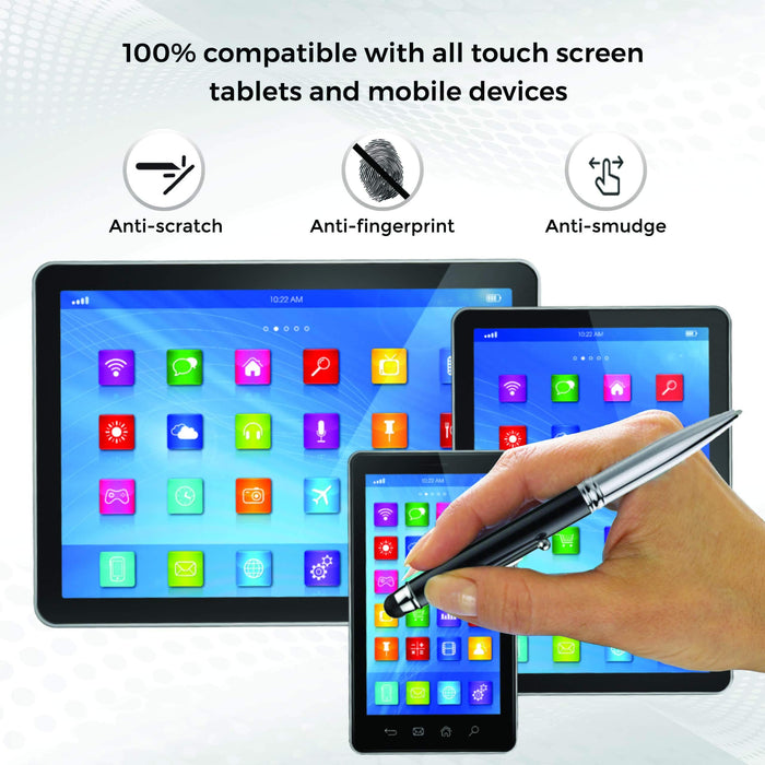 3-in-1 Stylus Pen With Light, Capacitive Aluminium Pen Stylus, LED Torch Light, Ballpoint Pen