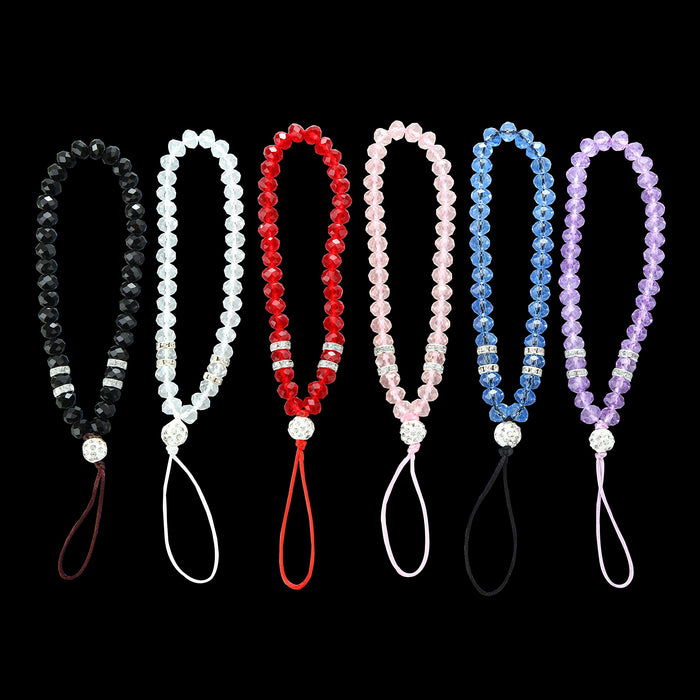 Beaded Lanyard Neck Phone Strap for Women - ID Badge Holder - Necklace Pass ID Card Holder, Key - Bling Jewelry Fashion Colourful Sparkly Lanyards for Teachers, Nurses, Students & Staff (6 Pack)