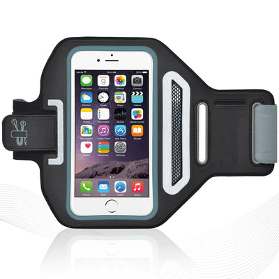 Premium Lycra Sports Armband For iPhone 6/6S & iPhone 6/6S Plus Running, Jogging, Gym, Fitness, Cycling Arm Strap with Key/CreditCard/Money Holder and Headphone Cable Holder Water Resistant Reflective Product