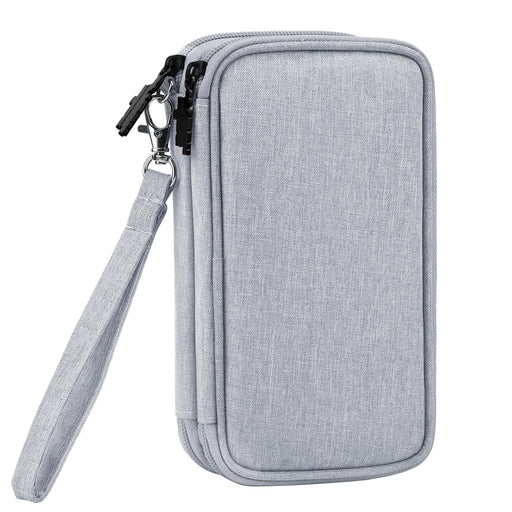 Power Bank Case Hard Drive Case Shockproof Carrying Case Travel Cable Organizer Bag Portable Storage Bag Electronic Organizer Pouch Bag Zipper Wallet Multifunctional Double Layer Case