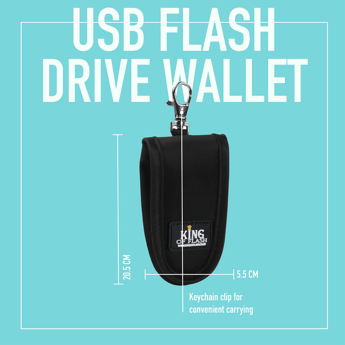 USB Flash Drive Portable Travel Memory Stick Shuttle Carry Case - Holds 2 USB Sticks with Keyring Hook