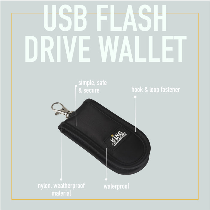 USB Flash Drive Portable Travel Memory Stick Shuttle Carry Case - Holds 2 USB Sticks with Keyring Hook