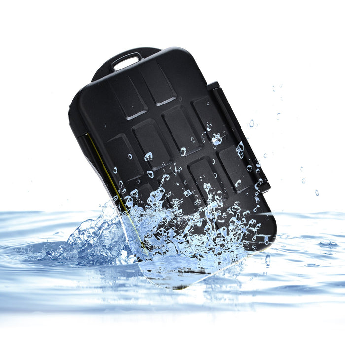 Hard Shell Water Resistant Multi Use Memory Card Case for SD/SDHC/SDXC/microSD/microSDHC/microSDXC/Pro DUO/Compact Flash Cards (4CF 4SD 4XD 4MS Pro DUO Hard Shell)