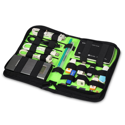 BUBM MULTIPLE FUNCTION ACCESORIES STORAGE CARRY BAG CASE FOR Power adapter USB cable memory card power cord battery storage bag case (MEDIUM)