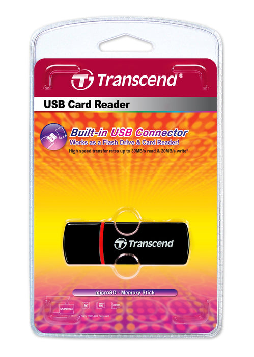Transcend TS-RDP6K P6 USB 2.0 Flash Memory Card Reader - Black