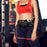 Running Belt - Cycling Pack, Exercise Belt, Workout Belt - Adjustable Waist Bum Bag Belt Waterproof Single Zipper Pouch with Soft Elastic Strap- Black (Waist Bag)