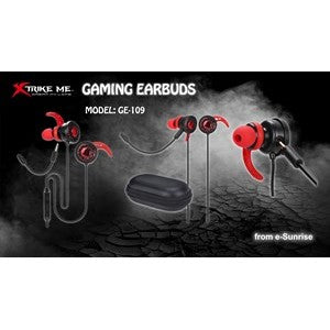 XTrike Me GE-109 Dual-Mic Stereo Earbuds - Multi-Platform, 10 mm Drivers