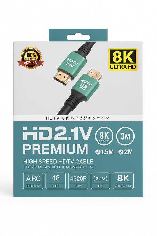 HDMI 2.1V Cable 8K Ultra HD High Speed 60Hz Male to Male