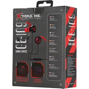 XTrike Me GE-109 Dual-Mic Stereo Earbuds - Multi-Platform, 10 mm Drivers