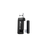 Black USB device with a small attached component on a white background