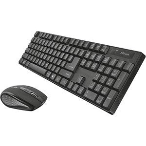Trust XIMO Wireless Keyboard & Mouse Set - Compact, 104-Key, 1600 DPI
