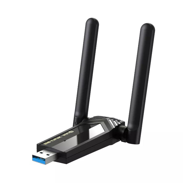 USB WiFi adapter with antennas on a white background - eSunrise Wholesale
