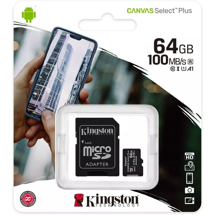Kingston Canvas Select Plus microSD/microSDHC/SDXC - 16-256GB (A1)