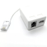 White Ethernet adapter with cable on a white background 2