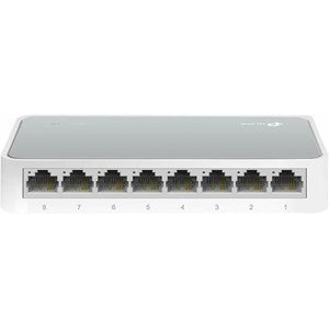8 Port Desktop Switch Ethernet Network LAN Splitter Internet TP-Link Home Box - front view - computer accessories wholesale uk