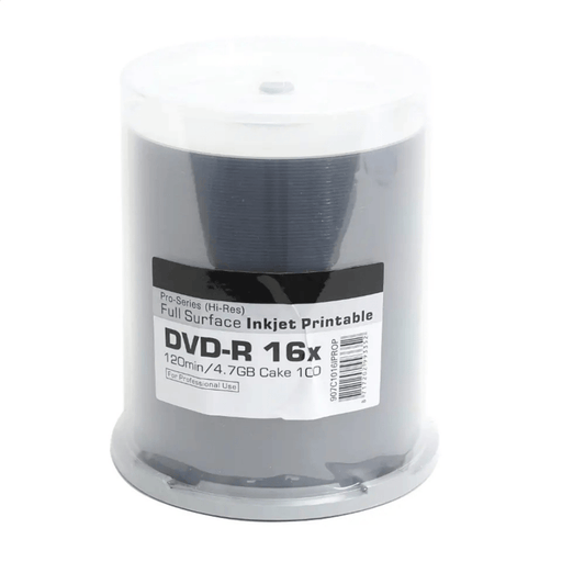 Traxdata Pro Series DVD-R 16x 4.7 GB - Hi-Res Full-Surface Inkjet Printable, 100 Pack