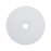 Clear plastic disc with a central hole on a white background