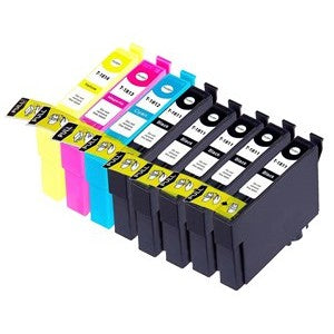 Compatible Epson 18XL T1816 Ink Cartridges 5xBlack 1xCyan 1xMagenta 1xYellow - Pack of 8 - King of Flash UK