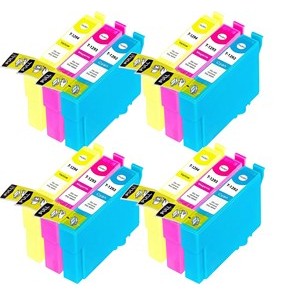 Compatible Epson T1295 Ink Cartridges 4xCyan 4xMagenta 4xYellow - Pack of 12 - King of Flash UK