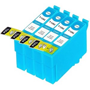 Compatible Epson T1292 Cyan Ink Cartridge - Pack of 4 - King of Flash UK