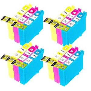 Compatible Epson 18XL T1816 Ink Cartridges 4xCyan 4xMagenta 4xYellow - Pack of 12 - King of Flash UK