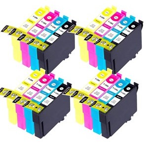 Compatible Epson T1295 Ink Cartridges 4xCyan 4xMagenta 4xYellow 4xBlack - Pack of 16 - 4 Sets - King of Flash UK