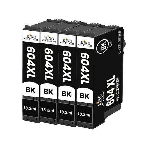 Compatible Epson 604XL Black Ink Cartridge Pack of 4
