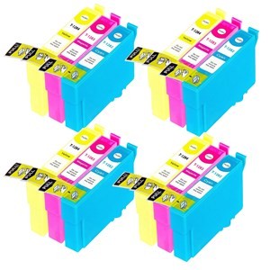 Compatible Epson T1285 Ink Cartridges 4xCyan 4xMagenta 4xYellow - Pack of 12 - King of Flash UK