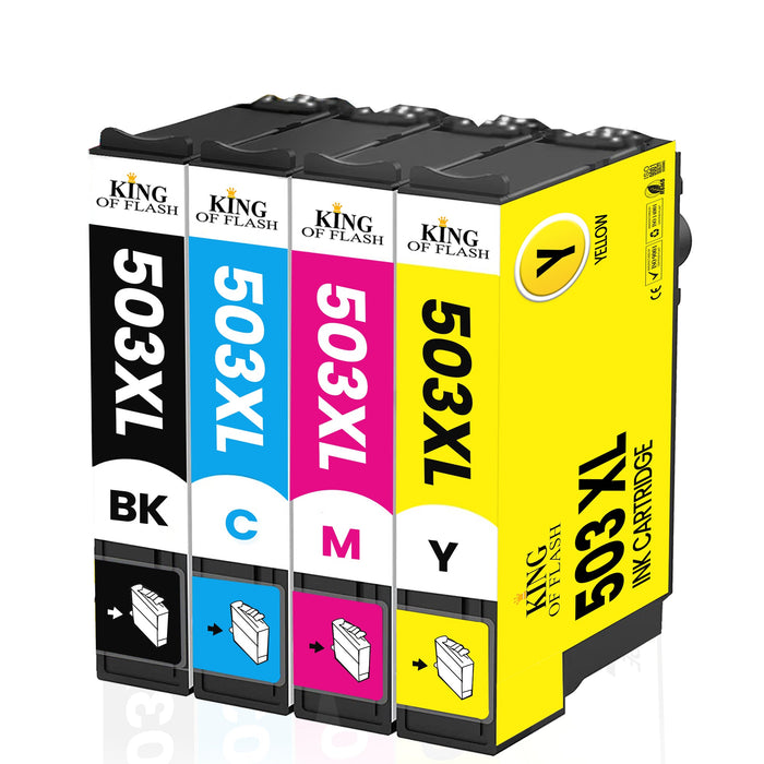 Compatible Epson 503XL Black Ink Cartridge Pack of 4
