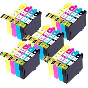 Compatible Epson T1295 Ink Cartridges 5xCyan 5xMagenta 5xYellow 5xBlack - Pack of 20 - 5 Sets - King of Flash UK