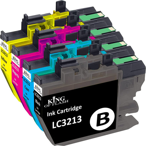 Compatible Brother 1 Set of 4 DCP-J572DW Ink Cartridges (LC3211/LC3213)