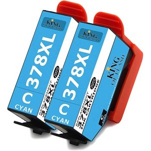 Compatible High Capacity Ink Cartridges 378XL x 2 Cyan - King of Flash UK