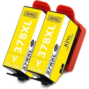 Compatible High Capacity Ink Cartridges 378XL x 2 Yellow - King of Flash UK