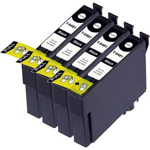Compatible Epson T0481 Black Ink Cartridge Pack of 4 - King of Flash UK