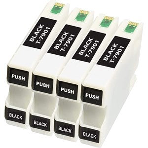 Compatible Epson 79XL T7901XL Black Ink Cartridges Pack of 4 - King of Flash UK