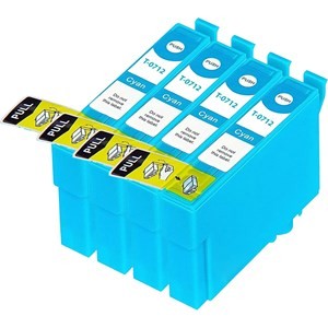Compatible Epson T0712 Cyan Ink Cartridge - Pack of 4 - King of Flash UK
