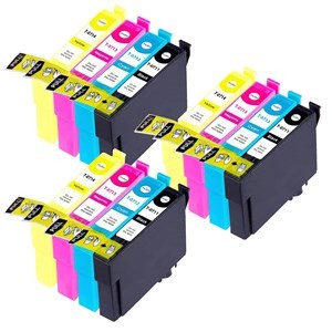 Compatible Epson T0715 Ink Cartridges 3xBlack 3xCyan 3xMagenta 3xYellow - Pack of 12 - King of Flash UK