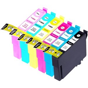 Compatible Epson T0807 (T0801 / T0802 / T0803 / T0804 / T0805 / T0806) Ink Cartridges Pack of 6 - 1 Sets - King of Flash UK