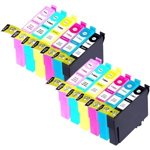Compatible Epson T0807 (T0801 / T0802 / T0803 / T0804 / T0805 / T0806) Ink Cartridges Pack of 12 - 2 Sets - King of Flash UK