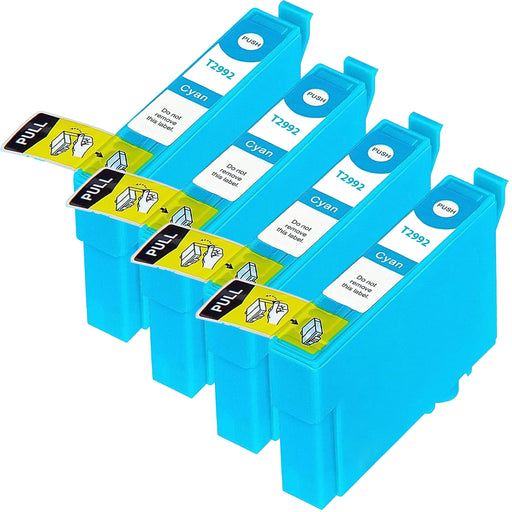 Compatible Epson T2992 (29XL) Ink Cartridges Cyan - Pack of 4 - King of Flash UK