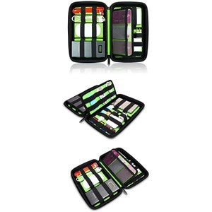 Universal Hard Cover Electronics Accessory Storage Case - Ideal for USB Flash Drives, Portable Hard Drive, Memory Card, Cables, Card Reader, Power Bank, Credit Card - King of Flash UK